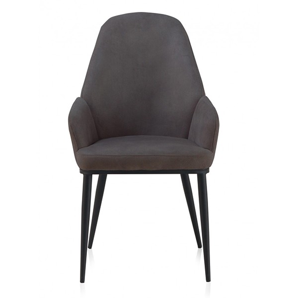 Silla de comedor Gris oscuro FRACOQ ARMS