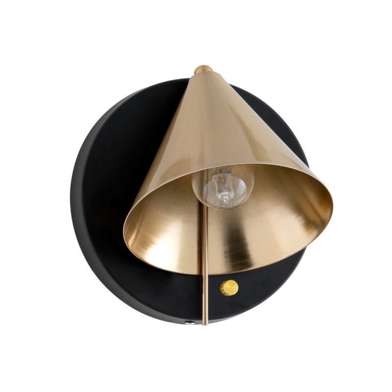 Lámpara aplique LENA – metal Negro y Dorado