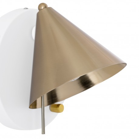 Lámpara aplique LENA - metal Blanco y Dorado