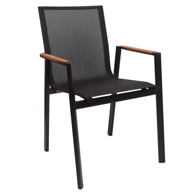 Silla de exterior Negro ERNAN