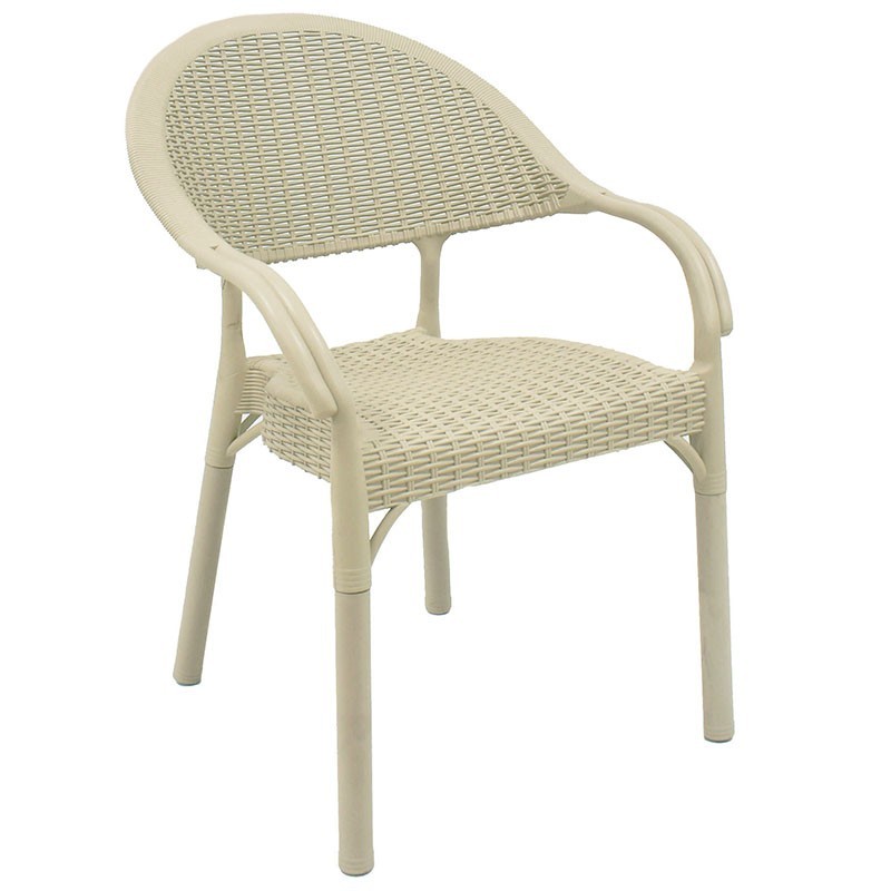 Silla de exterior Beige PALIKA