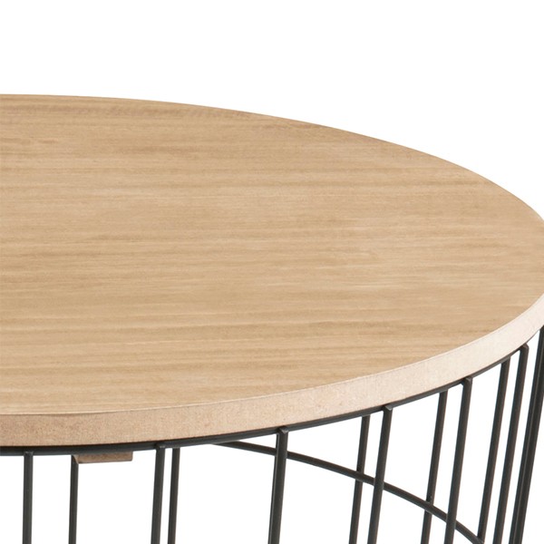 Mesa auxiliar MARBAR - madera - metal Negro