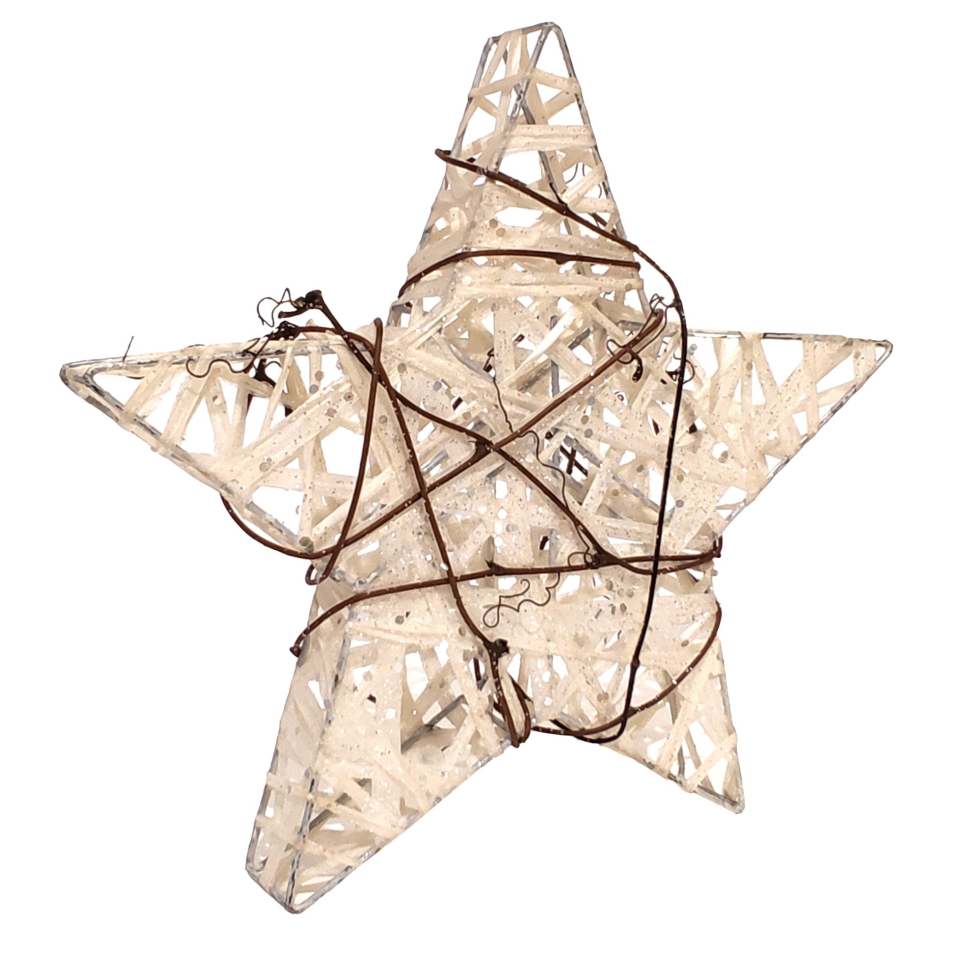 Estrella decorativa RAMITA – metal Blanco
