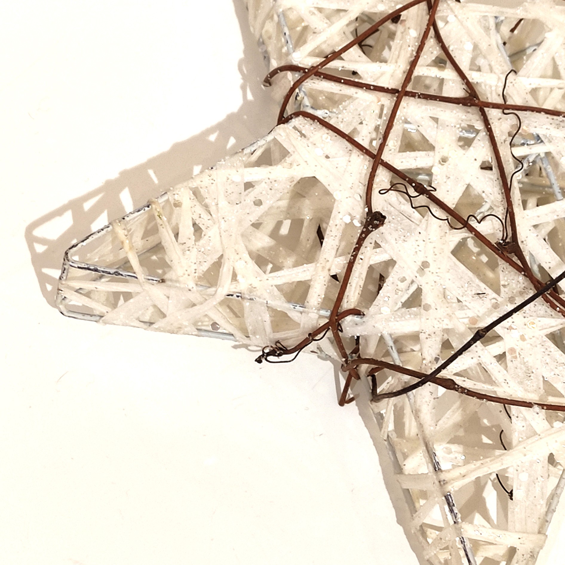 Estrella decorativa RAMITA - metal Blanco