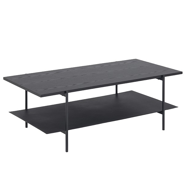 Mesa de centro SANAYI 115×60 – melamina y metal Negro Mesa de centro SANAYI 115×60 – melamina y metal Negro