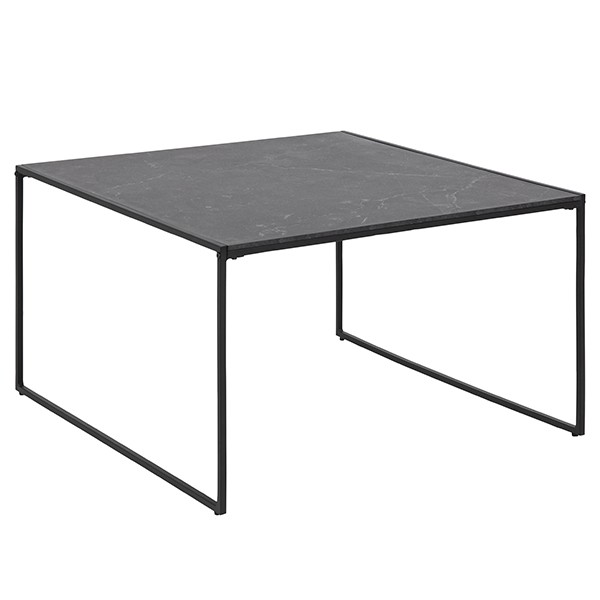 Mesa de centro KOKUA 80×80 – melamina y metal Negro Mesa de centro KOKUA 80×80 – melamina y metal Negro