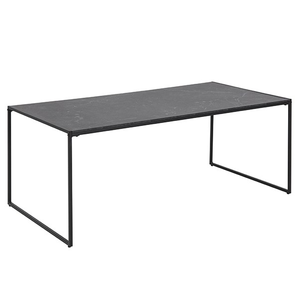 Mesa de centro KOKUA 120×60 – melamina y metal Negro Mesa de centro KOKUA 120×60 – melamina y metal Negro