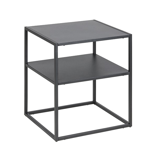 Mesa auxiliar MAHAIA 45×40 – metal Negro