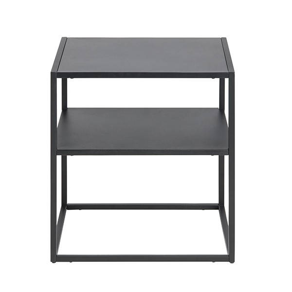 Mesita auxiliar MAHAIA 45x40 - metal Negro