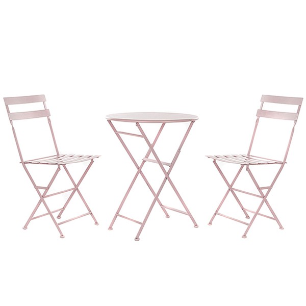 Pack de 2 sillas + mesa redonda 60 ROSA SPRING