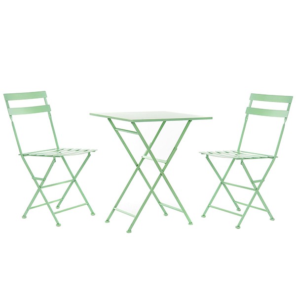 Pack de 2 sillas + mesa cuadrada 60 MINT SPRING
