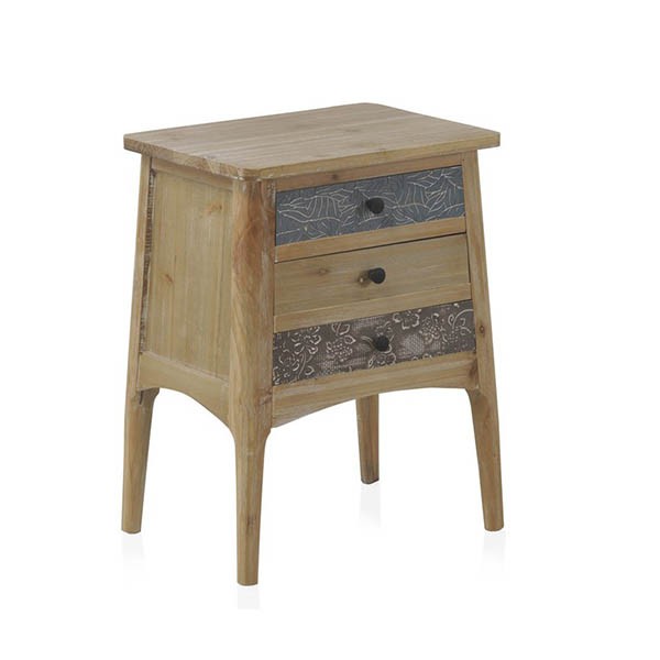 Mesita de noche FIORE 51×35 – DM Abeto – Multicolor