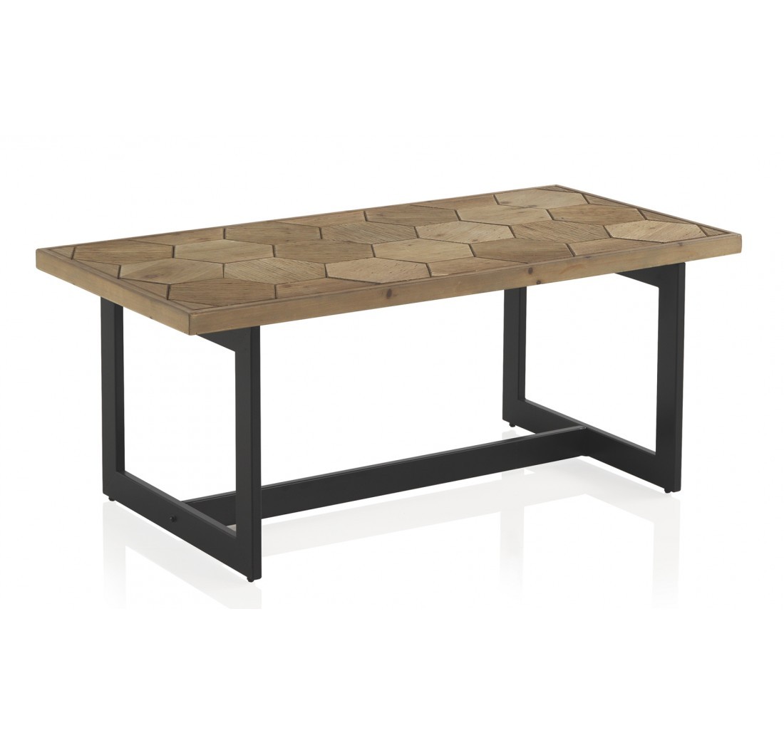 Mesa de centro HONEY 123×60 – madera Fresno – metal Negro Mesa de centro HONEY 123×60 – madera Fresno – metal Negro