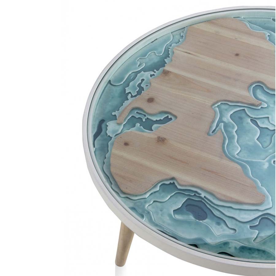 Mesa de centro ORBE - MDF - madera de abeto Natural