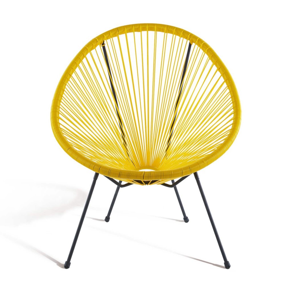 Silla de exterior Amarillo PE ACAPULCO MÉXICO ROUND Style