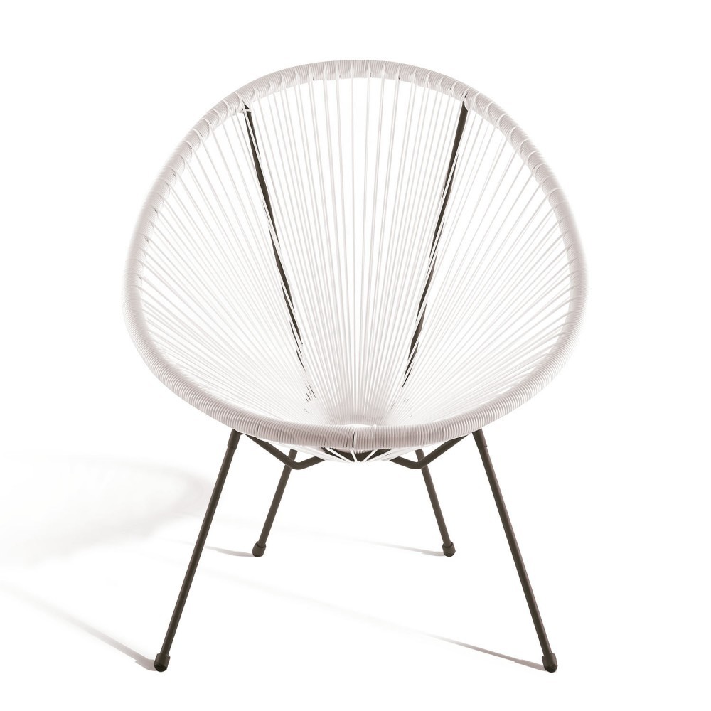 Silla de exterior Blanco PE ACAPULCO MÉXICO ROUND Style