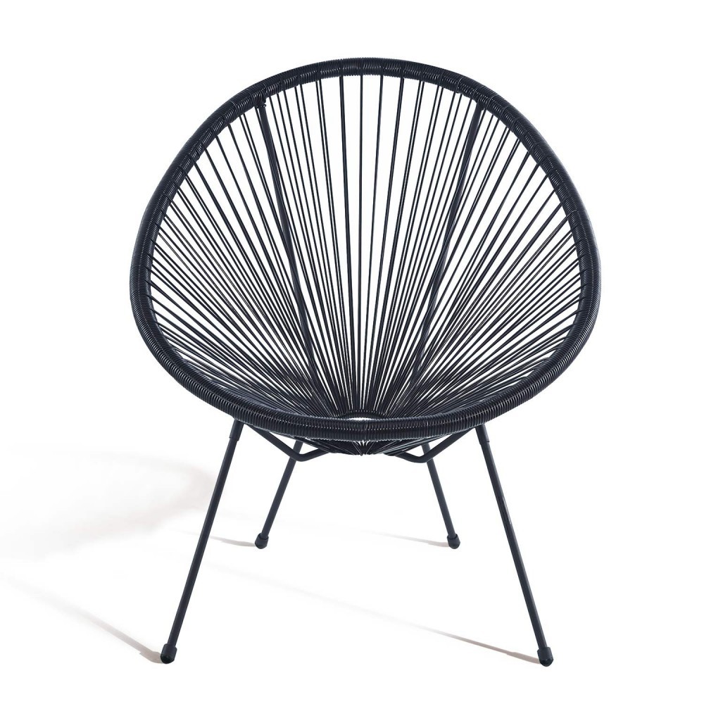 Silla de exterior Negro PE ACAPULCO MÉXICO ROUND Style