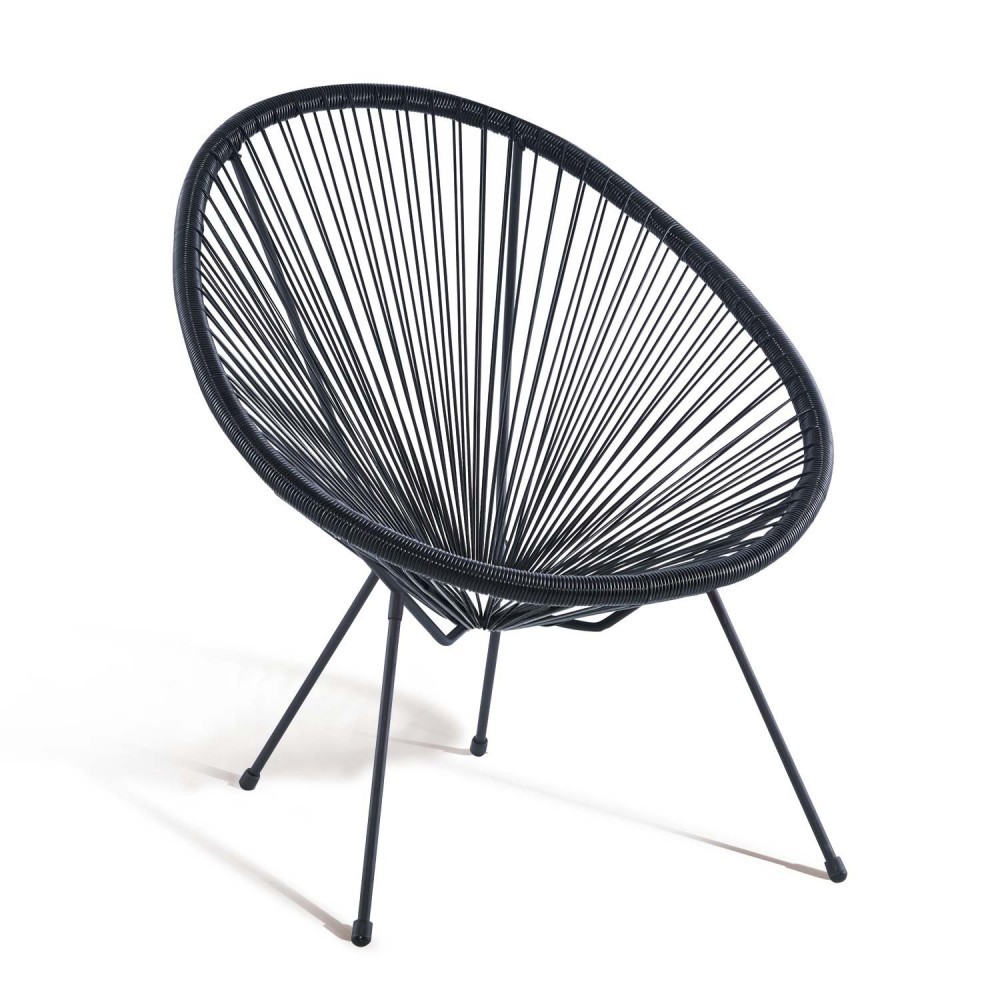 Silla de exterior Negro PE ACAPULCO MÉXICO ROUND Style