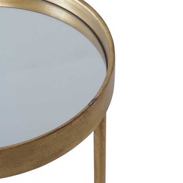 Mesa auxiliar SINTRA H58 - metal Dorado - cristal