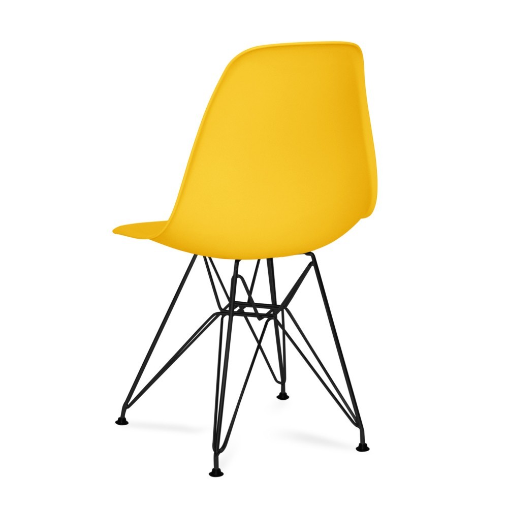 Silla de comedor Amarillo TOW METAL BLACK