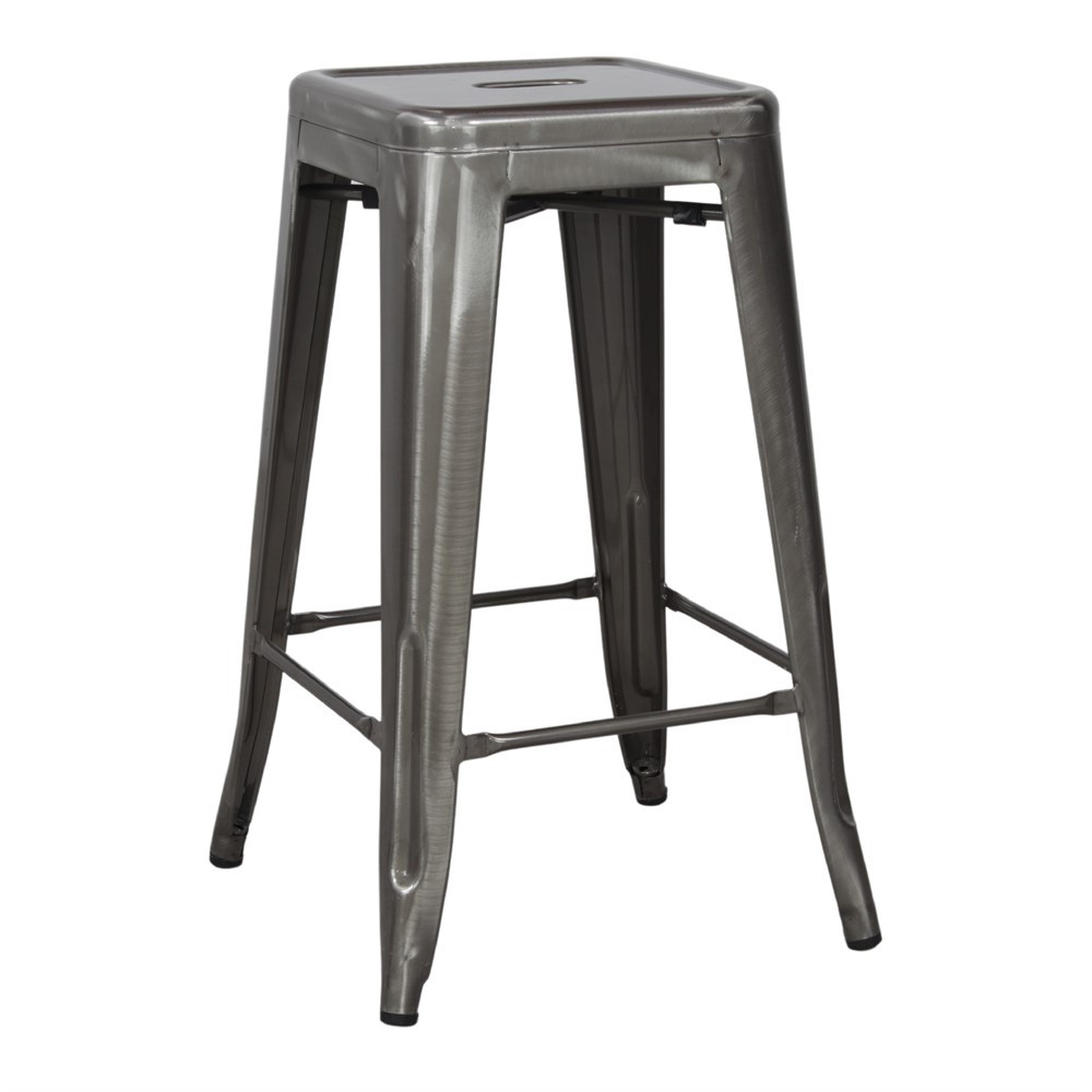 Taburete alto TOLIX H76 Style – Acero natural