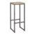 Taburete alto BIN H75 – metal Natural – madera barnizada