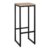 Taburete alto BIN H75 – metal Negro – madera Natural