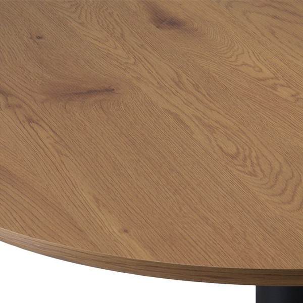 Mesa de comedor ANOA 100 - MD melamina Fresno - acero Negro