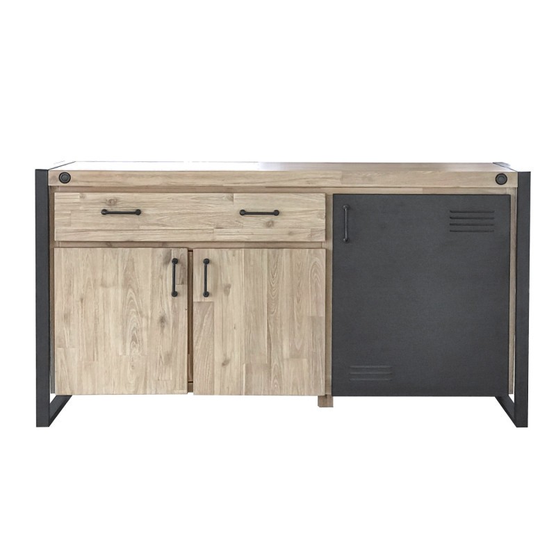 Aparador SERLEO 160×45 – madera de acacia Natural – metal