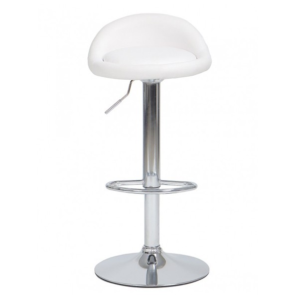 Taburete regulable COHEN - similpiel Blanco