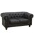 Sofá CHESTER – 2 plazas – similpiel Negra