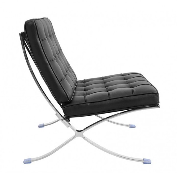 Sillón BARCELONA piel natural negra