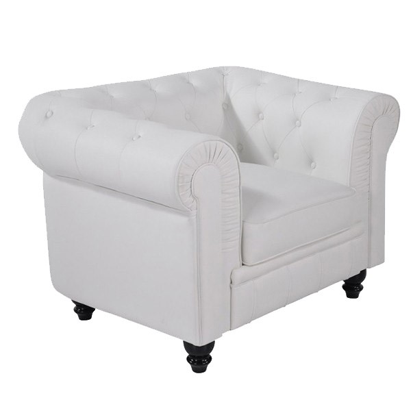 Sillón CHESTER – 1 plaza – similpiel Blanco Sillón CHESTER – 1 plaza – similpiel Blanco
