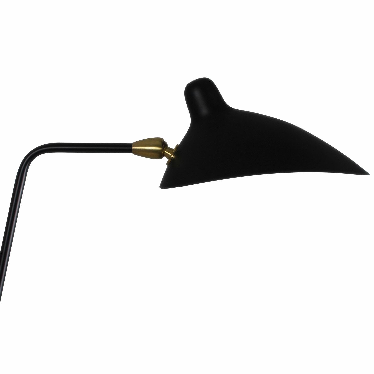 Lámpara de pie ONE ARM MFL-1 - metal Negro - SERGE MOUILLE Style