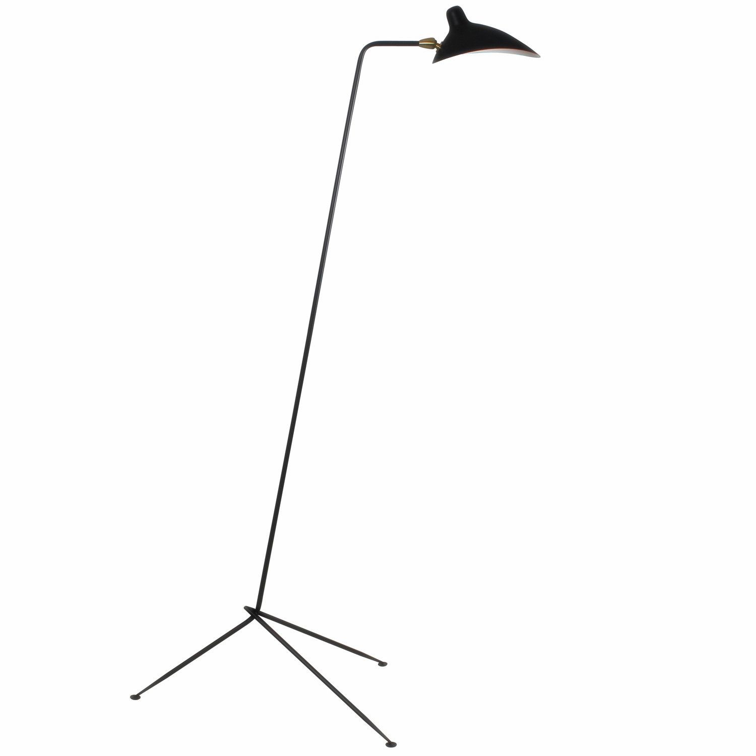 Lámpara de pie ONE ARM MFL-1 – metal Negro – SERGE MOUILLE Style Lámpara de pie ONE ARM MFL-1 – metal Negro – SERGE MOUILLE Style