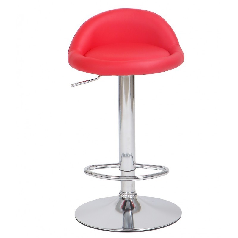 Taburete regulable COHEN - similpiel Rojo