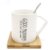 Taza GODEN – porcelana – madera
