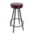 Taburete alto SENSE H72 – metal Negro – similpiel Lila oscuro