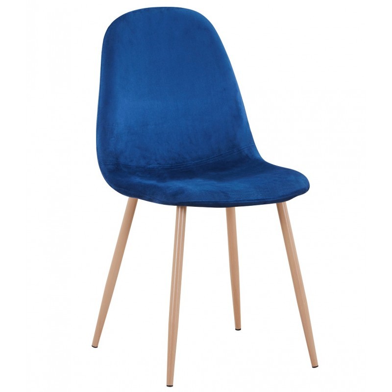 Silla de comedor Azul oscuro DONA VELVET