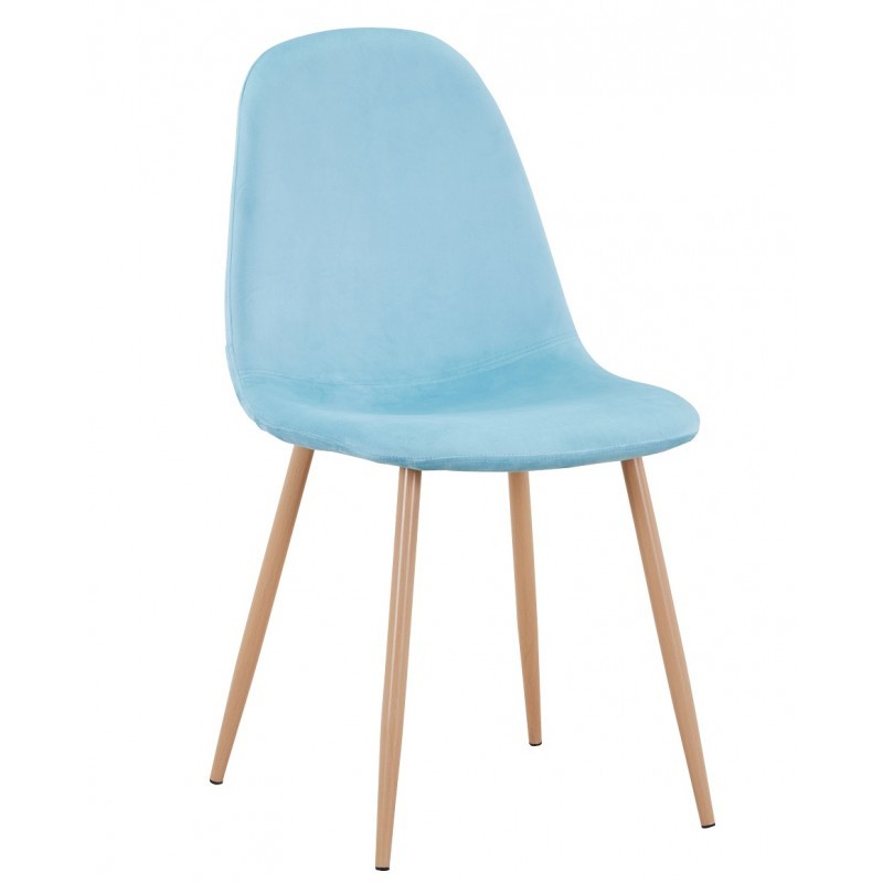 Silla de comedor Azul claro DONA VELVET