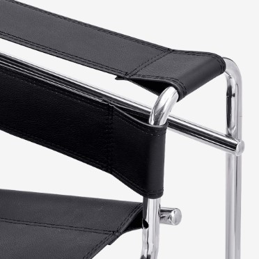 Sillón WASSILY B3 Style - piel Negra