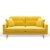Sofá ROSIC – tejido Amarillo – madera Natural