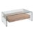 Mesa de centro FILLET 110×55 – cristal – madera