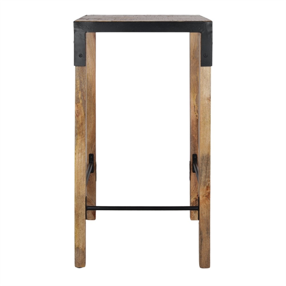 Mesa alta BROWN - madera de mango - metal Negro