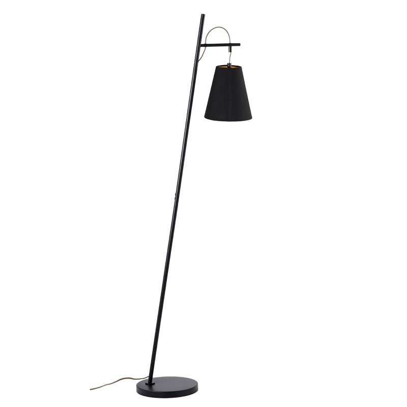 Lámpara de pie LELLA – metal y tejido Negro Lámpara de pie LELLA – metal y tejido Negro