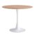 Mesa TULIP 90 – melamina Natural y metal Blanco – EERO SAARINEN Style