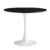 Mesa TULIP 90 – melamina Negro y metal Blanco – EERO SAARINEN Style