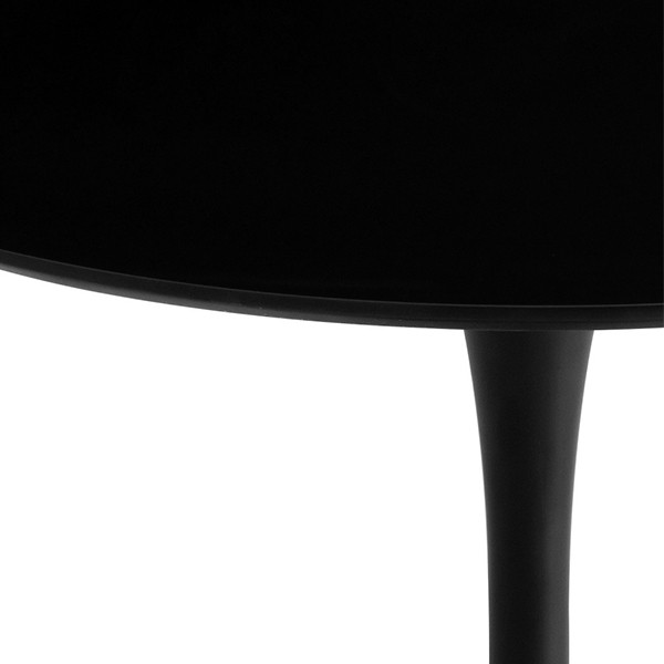 Mesa TULIP 90 - melamina y metal Negro- EERO SAARINEN Style