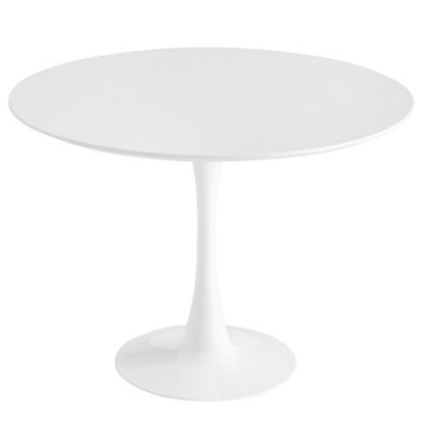 Mesa TULIP 120 – melamina y metal Blanco – EERO SAARINEN Style