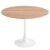 Mesa TULIP 120 – melamina Natural y metal Blanco – EERO SAARINEN Style